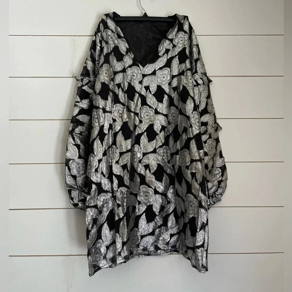 NWOT Jen's Pirate Booty/Free People Rising Star Metallic Mini Dress XS - Picture 5 of 11